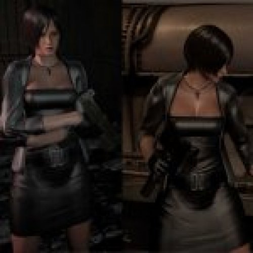 Ada in Black leather suit