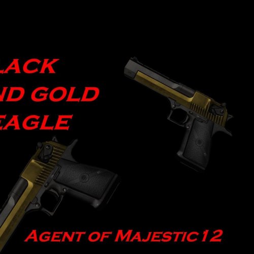 Black and gold deagle