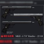 Ruger MKII .22 (3 skins)