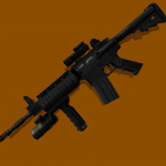 Tactical M4 with grey sleeve