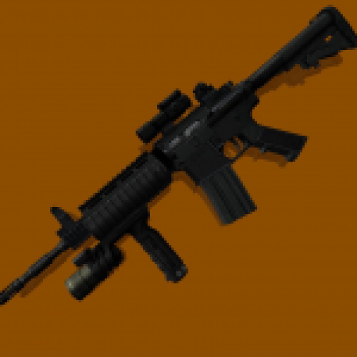 Tactical M4 with grey sleeve