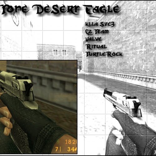 Two-tone Black  Silver Desert Eagle