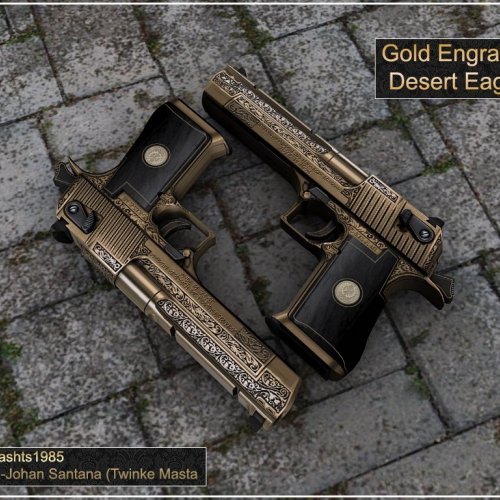 Gold Engraved Desert Eagle