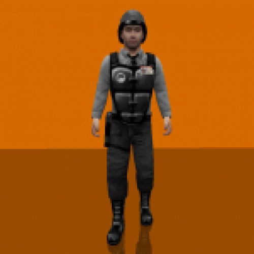 Barney with gray suit