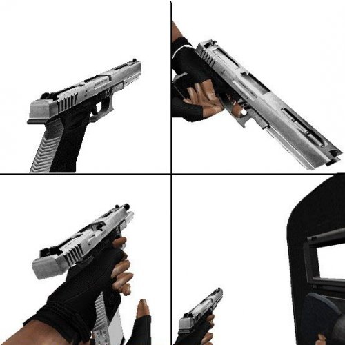 Glock18 Silver Reskin