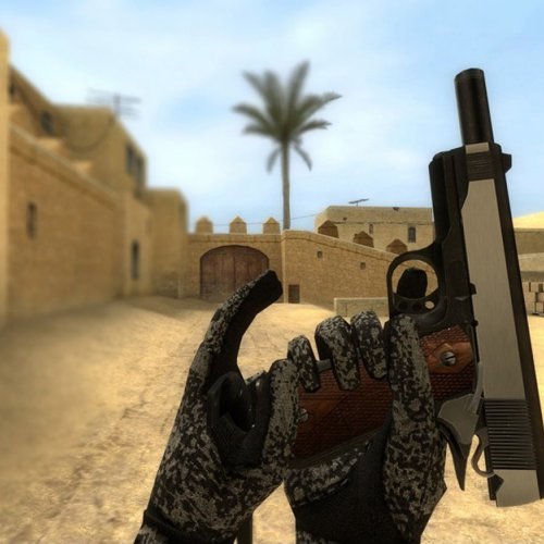 Colt 1911 with CQB MW2 Knife