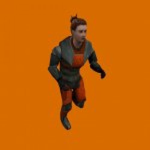 Gina in Red HEV Mark V (HL2)