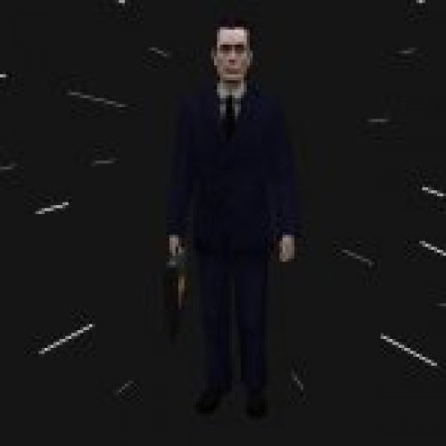 HL2 G-man in HL1 Siut