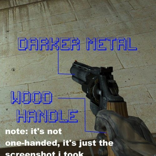 Black metal 357 with wood hand