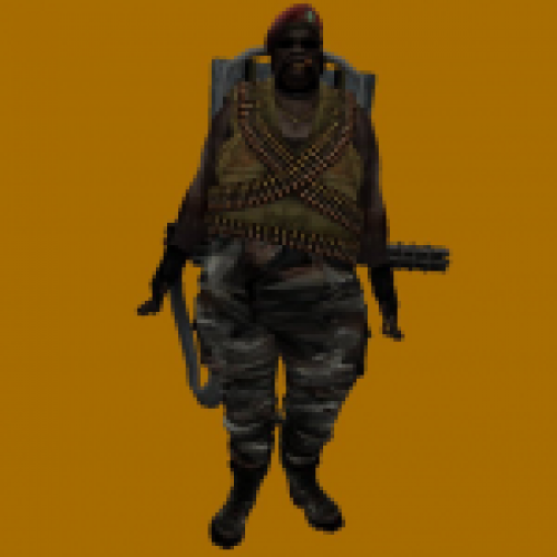 RE5 Minigun Majini