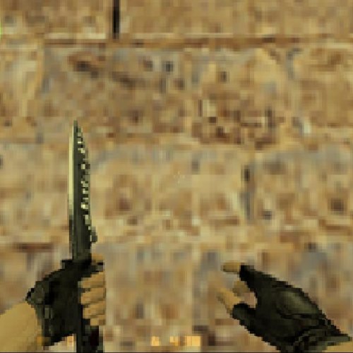 Cs 1.6 Knife. Gray White Blood