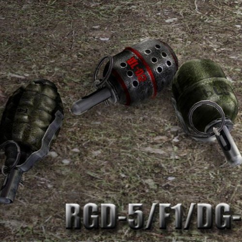 Stalker nades - RGD-5,DG-5,F1