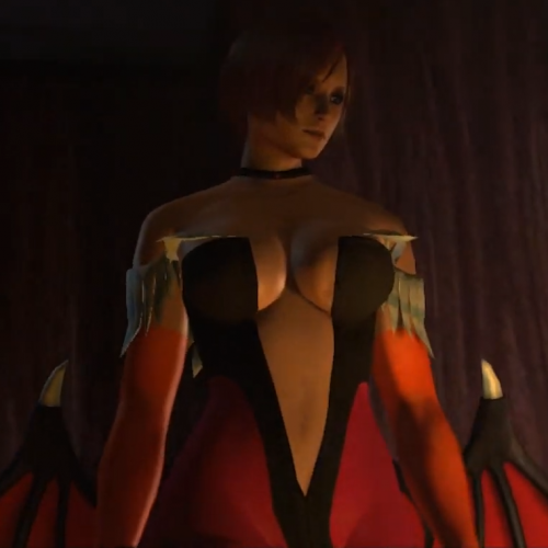 Ada in Morrigan suit from Dark Stalkers
