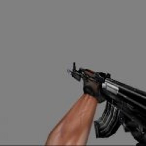 AK with knife