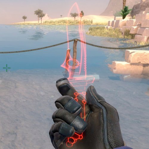 Red cs16 knife