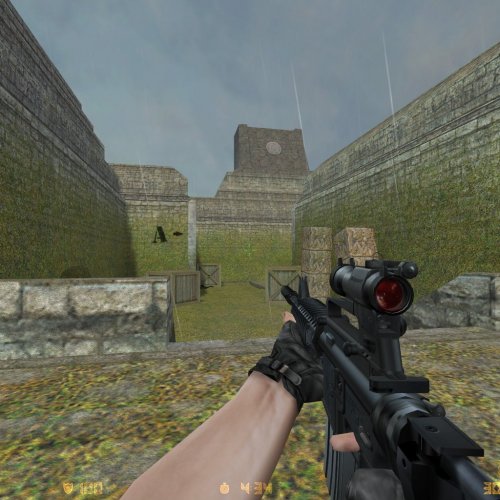 Tac M4 W Folding Stock Anims  Aimpoint
