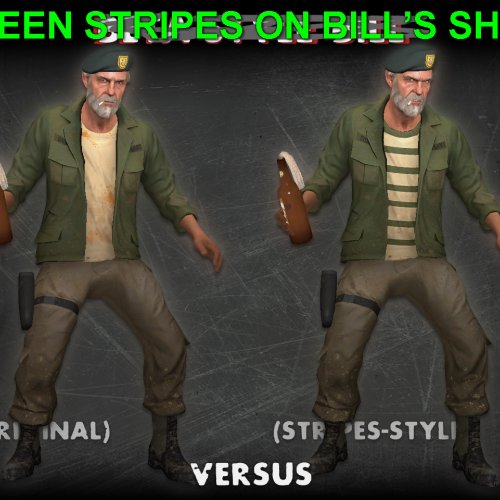 Green Stripes on Bill's Shirt