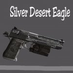 Silver engraved Desert Eagle