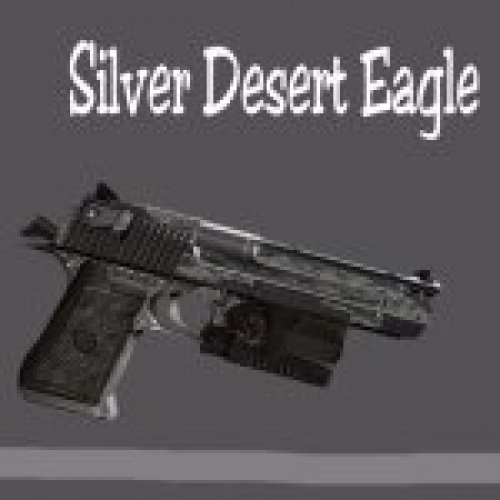 Silver engraved Desert Eagle