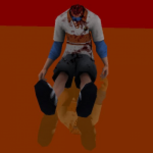 Dead headless kid