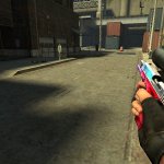 Silver and Red Glock 18