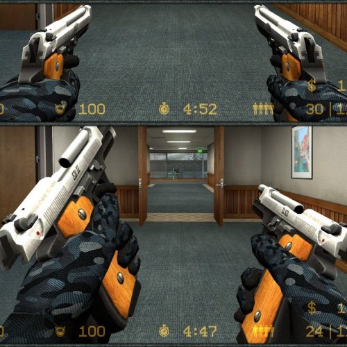 Brighter silver Wood grip