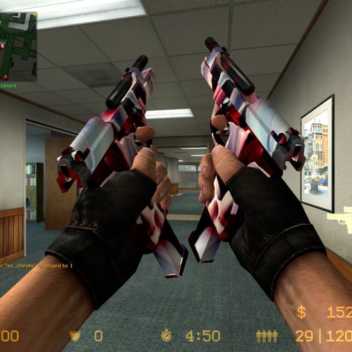 red white black mist