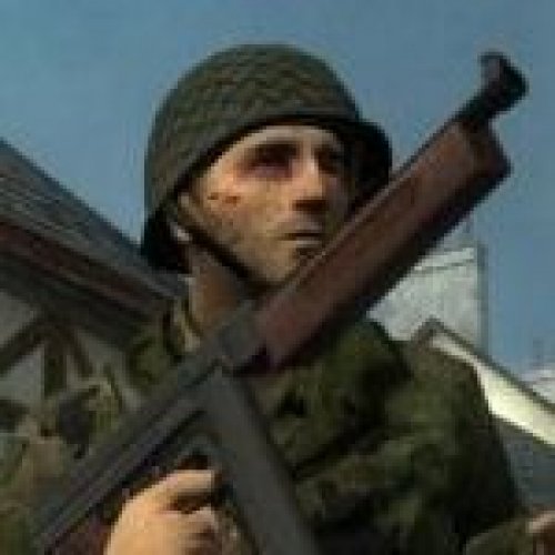Big Red One Soldier Woodland Camo