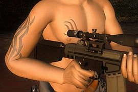 Ellis shirtless