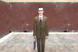 Gman's brown suit