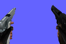 Colt M1911 .45 ACP & IMI Desert Eagle .50 AE
