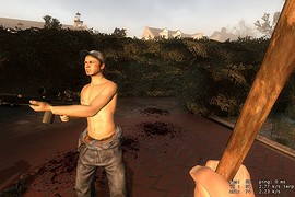 Ellis shirtless