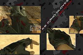 KS Black  Red Camo Gloves