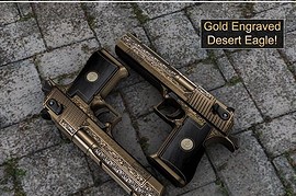 Gold Engraved Desert Eagle