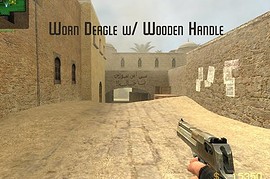 Worn Deagle w_Wooden Handle