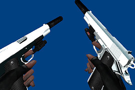 Colt M1911 Gold/Silver Chrome