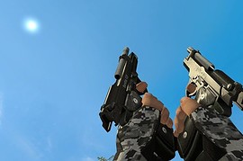 Black Beretta 92F Dualies