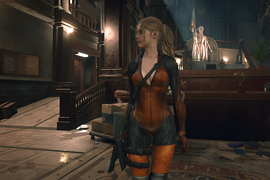 Claire in Jill's RE5 Battlesuit