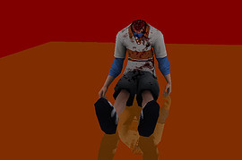 Dead headless kid