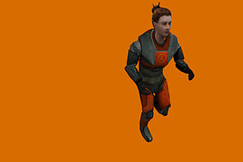 Gina in Red HEV Mark V (HL2)