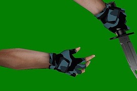 Blue Camo Gloves