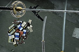 hellsing_armory_katana,_knife,_police_riotshield