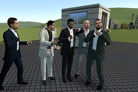 Suit wearing citizens
