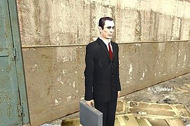 gman black suit