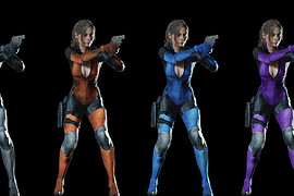 Claire in Jill's RE5 Battlesuit