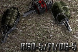 Stalker nades - RGD-5,DG-5,F1
