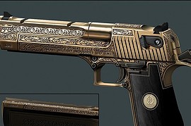 Golden Engraved Desert Eagle