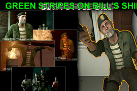 Green Stripes on Bill's Shirt