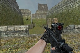 Tac M4 W Folding Stock Anims  Aimpoint
