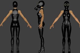 female gasmask ragdoll